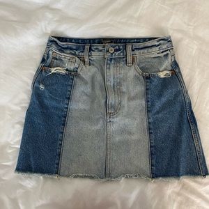 Abercrombie two toned denim mini skirt